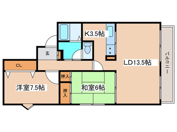 サンクレスト円山の物件間取画像